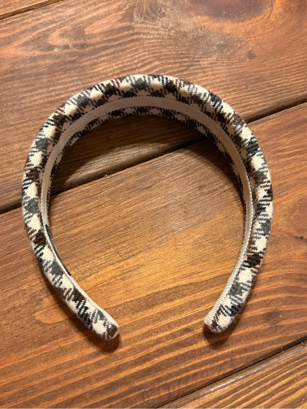 J. Crew wide Houndstooth headband